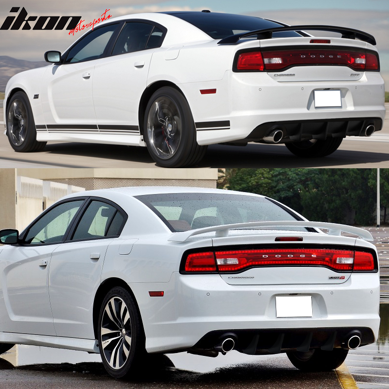 2012-2014 Charger SRT8 V2 Style Rear Diffuser w/ Reflective Tape