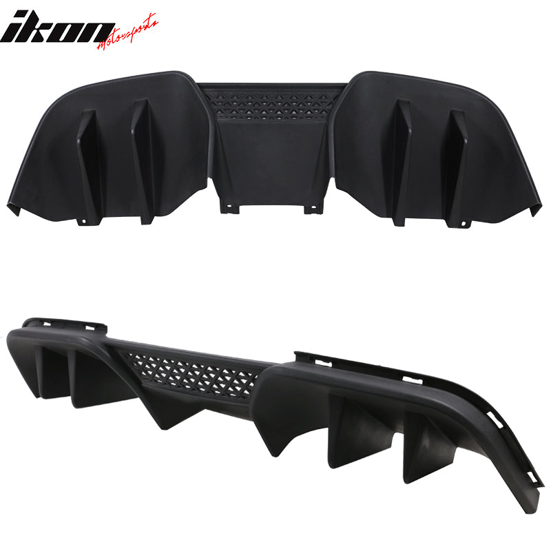 2015-2017 Ford Mustang R-Spec V2 Style Unpaint Rear Bumper Diffuser PP