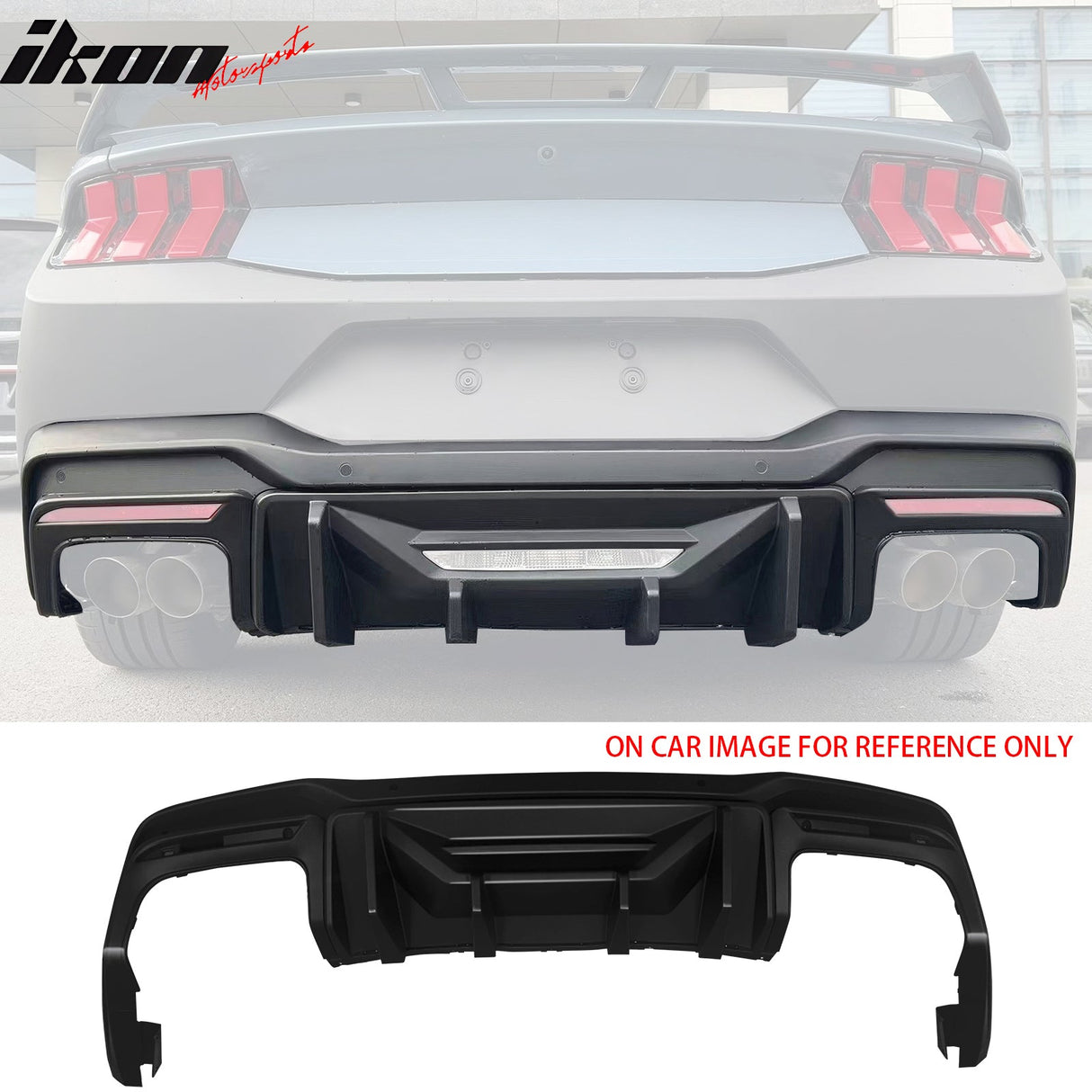 2024-2025 Ford Mustang Rock Style Gloss Black Rear Diffuser Lip PP