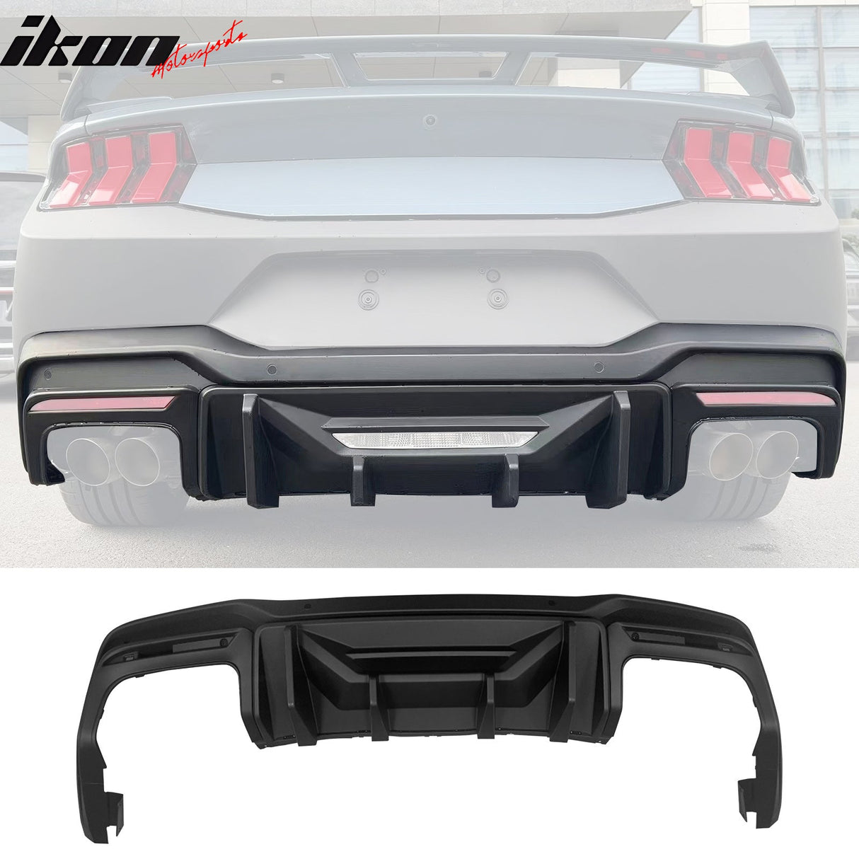 2024-2025 Ford Mustang Bumper Cover W/ Rock Matte Black Diffuser PP