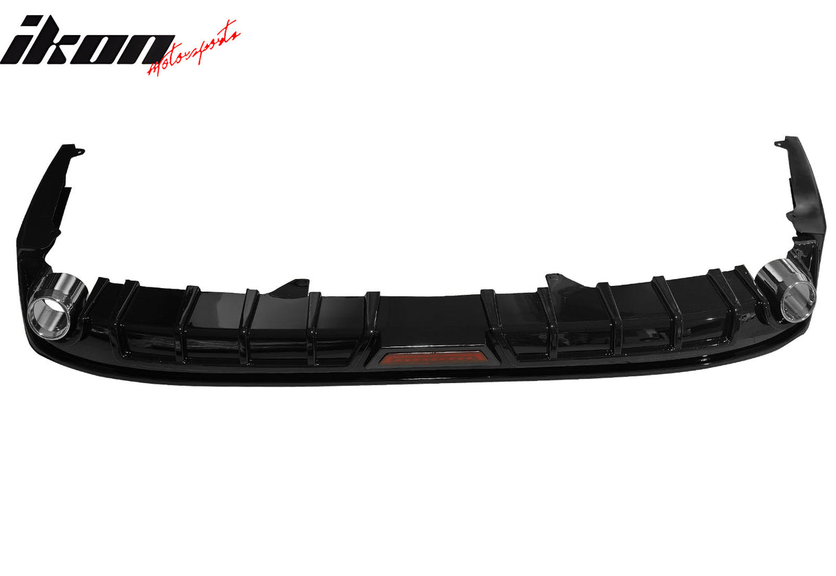 2023-2025 Honda Accord IK Style Gloss Black 3PC Rear Diffuser w/ LED