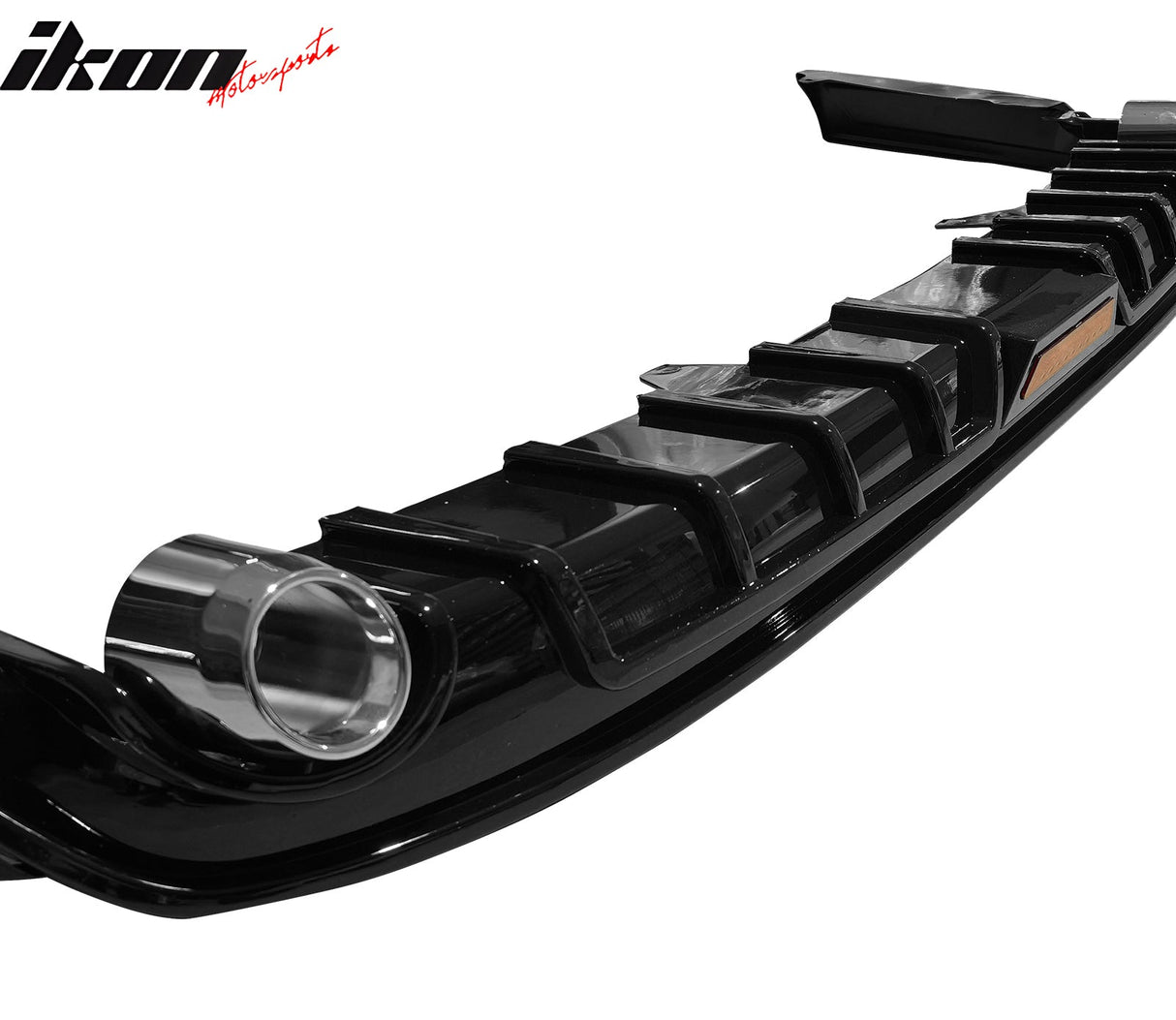 2023-2025 Honda Accord IK Style Gloss Black 3PC Rear Diffuser w/ LED