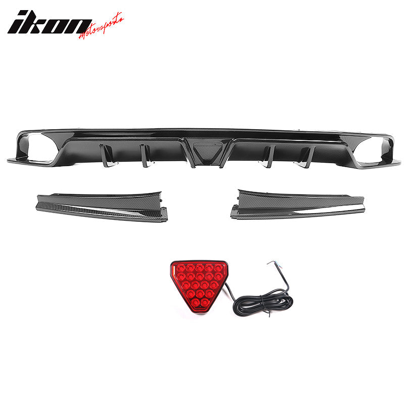 2022-2023 Honda Civic Sedan 4-Door Rear Bumper Diffuser Lip 3PC PP