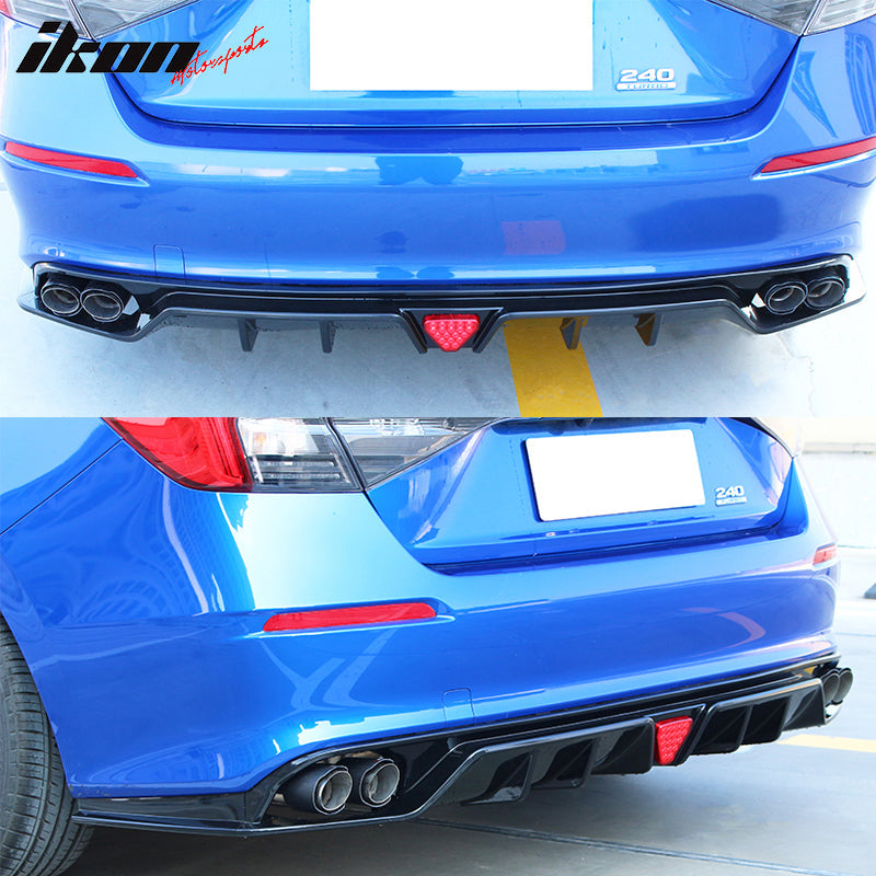 2022-2023 Honda Civic Sedan 4-Door Rear Bumper Diffuser Lip 3PC PP