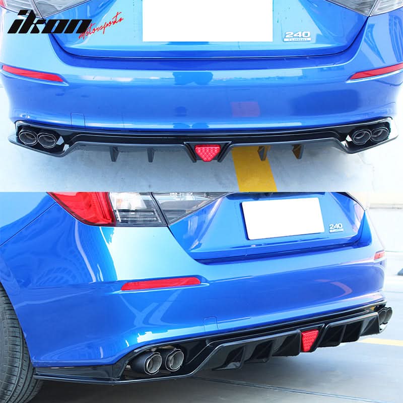 2022-2023 Honda Civic Sedan 4-Door Rear Bumper Diffuser Lip 3PC PP