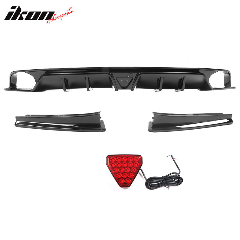 2022-2023 Honda Civic Sedan 4-Door Rear Bumper Diffuser Lip 3PC PP