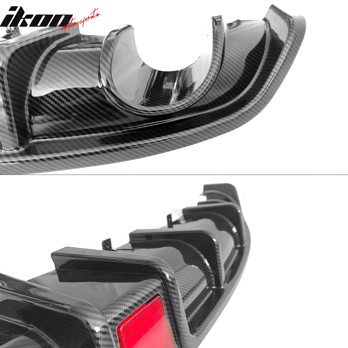2022-2024 Civic EX/Touring/Si Sedan Gloss Rear Diffuser W/LED+Dual Tip