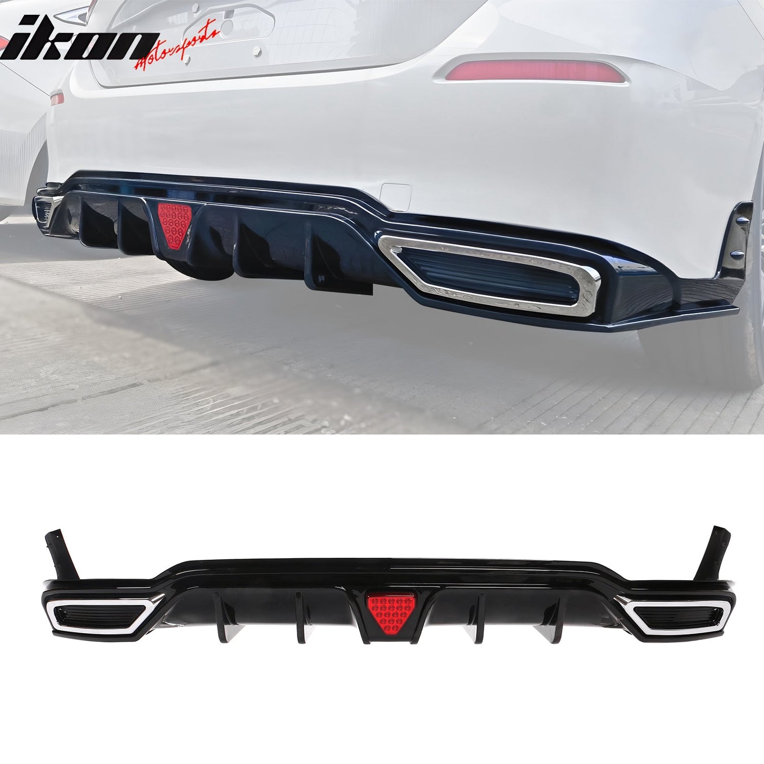 2022-2024 Honda Civic Rear Diffuser Lip W/ Corner Spats PP