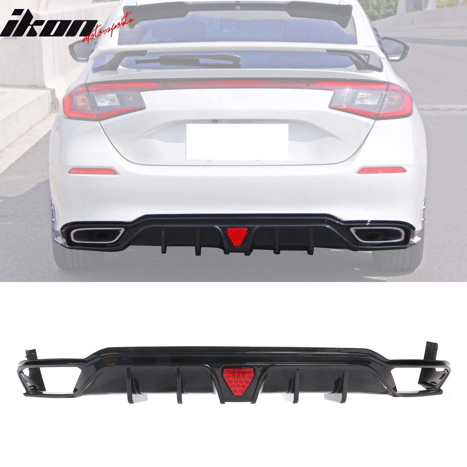 2022-2024 Honda Civic Rear Diffuser Lip Aprons PP