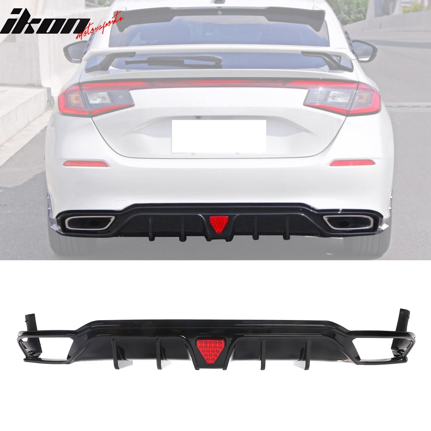 2022-2024 Honda Civic Rear Diffuser Lip Aprons PP