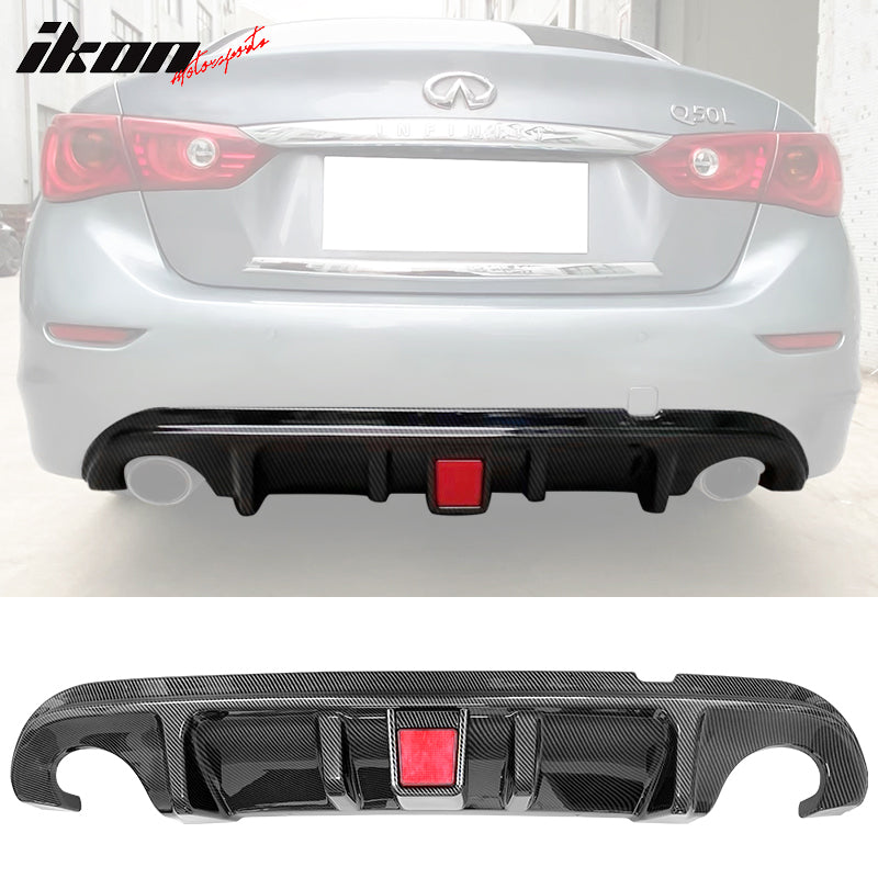 2014-2017 Infiniti Q50 LED Light Rear Bumper Diffuser PP