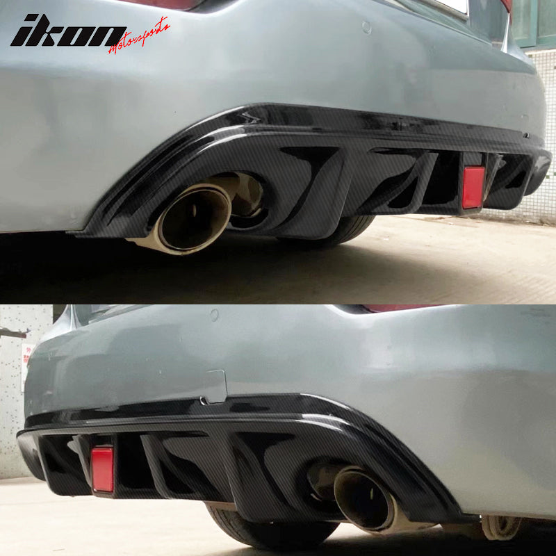 2014-2017 Infiniti Q50 LED Light Rear Bumper Diffuser PP