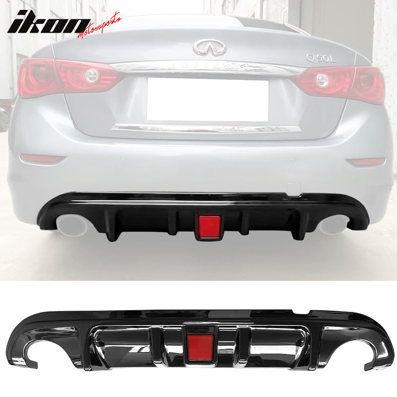 2014-2017 Infiniti Q50 LED Light Rear Bumper Diffuser PP