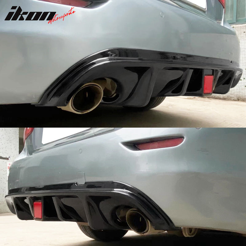 2014-2017 Infiniti Q50 LED Light Rear Bumper Diffuser PP