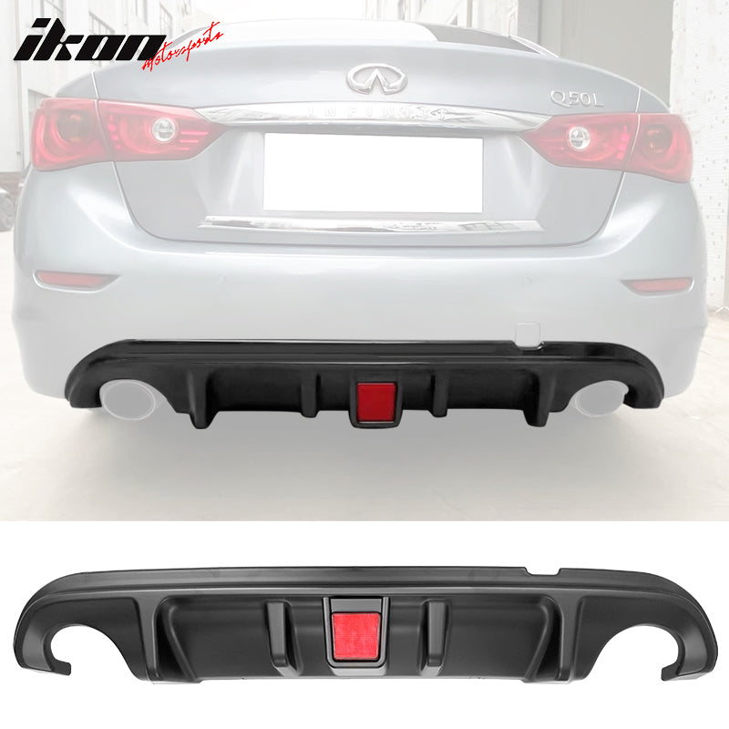 2014-2017 Infiniti Q50 LED Light Rear Bumper Diffuser PP