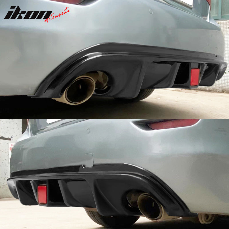 2014-2017 Infiniti Q50 LED Light Rear Bumper Diffuser PP