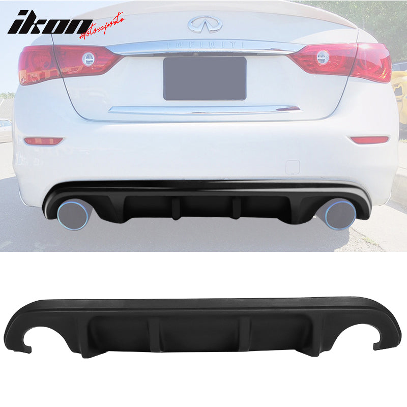2014-2017 Infiniti Q50 Rear Bumper Diffuser Spoiler Lip ABS Sedan