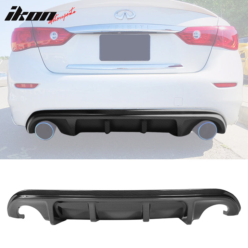 2014-2017 Infiniti Q50 Rear Bumper Diffuser Spoiler Lip ABS Sedan