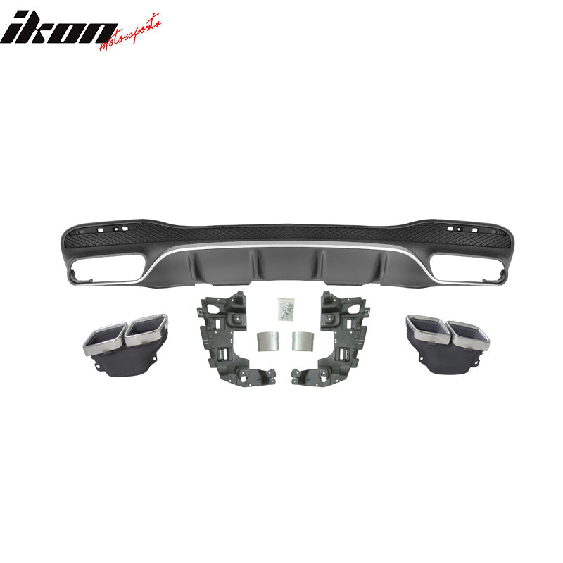 2016-2018 Benz GLE-Class AMG Style Unpainted Rear Bumper Diffuser PP
