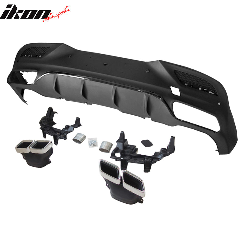 2016-2019 Benz GLE-Class Coupe AMG Style Rear Bumper Lip Diffuser PP