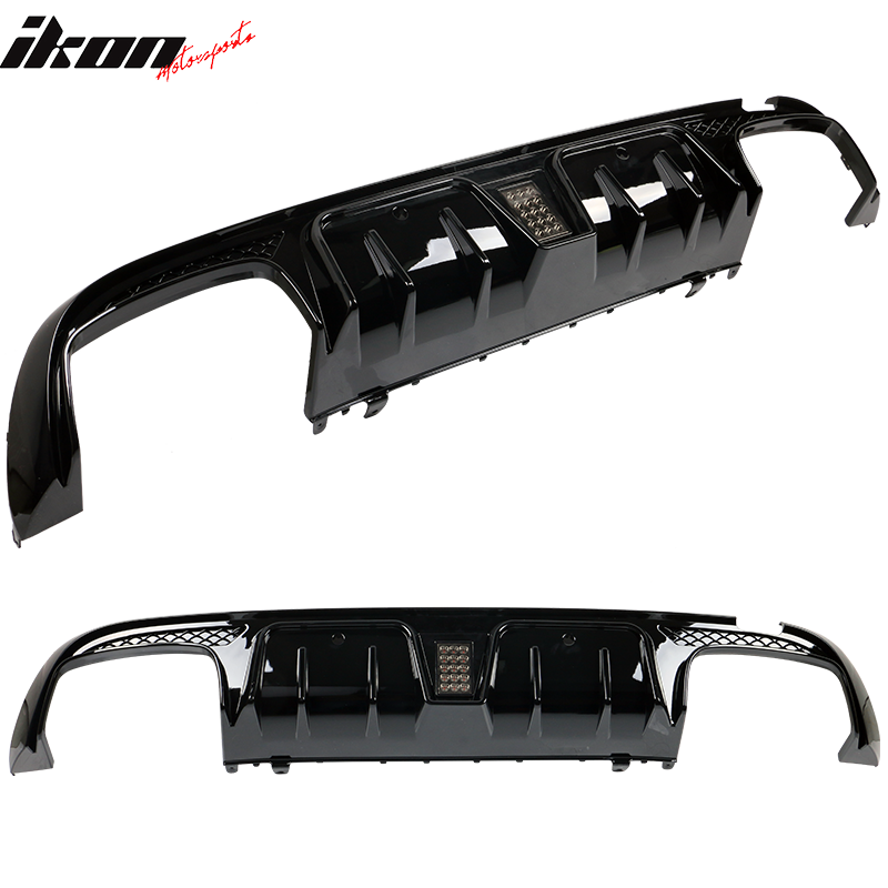 2015-2018 Benz W205 C-Class C63 AMG Gloss Black Rear Diffuser