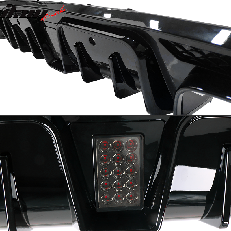 2015-2018 Benz W205 C-Class C63 AMG Gloss Black Rear Diffuser