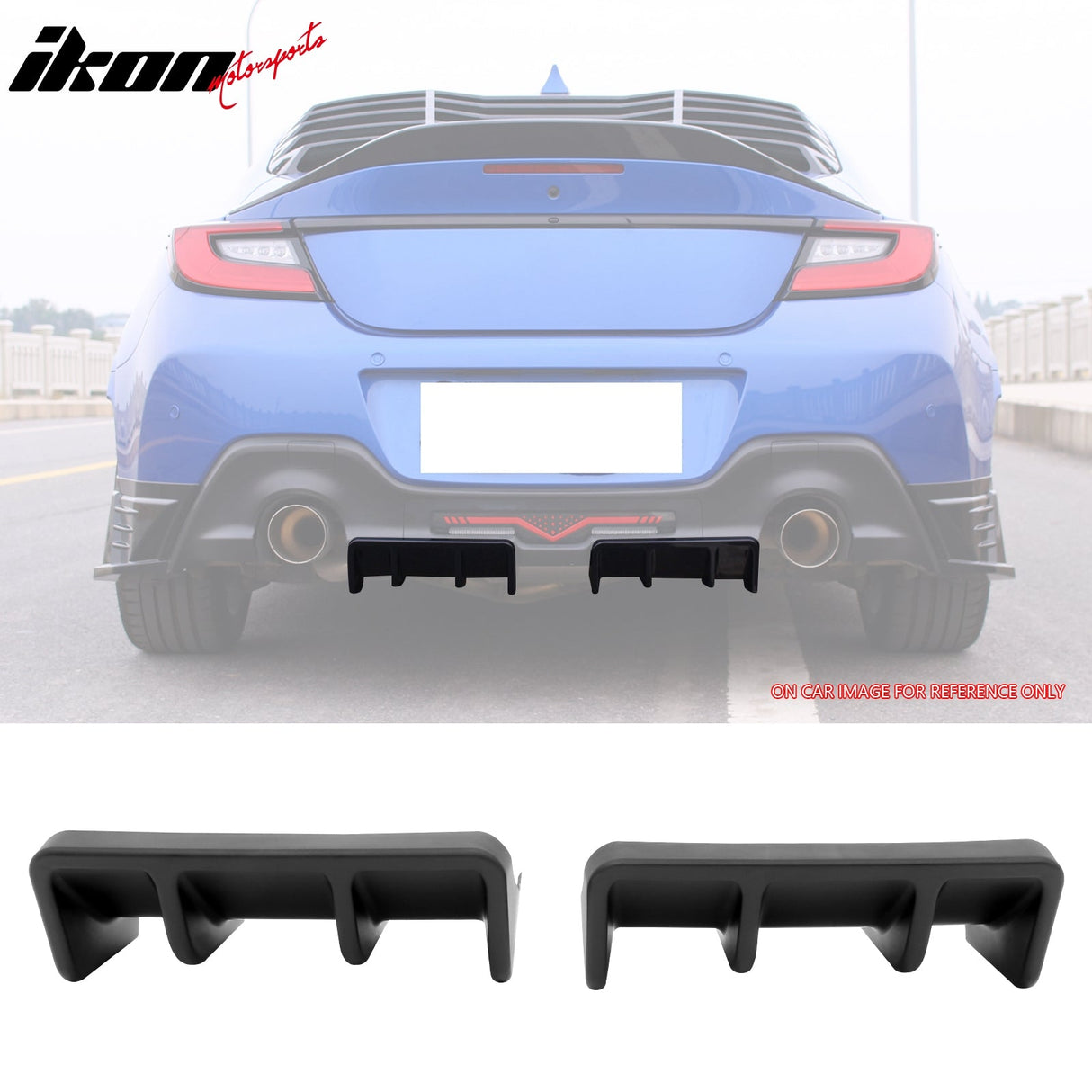 2022-2025 Subaru BRZ & Toyota GR86 JDM Style Matte Black Rear Diffuser