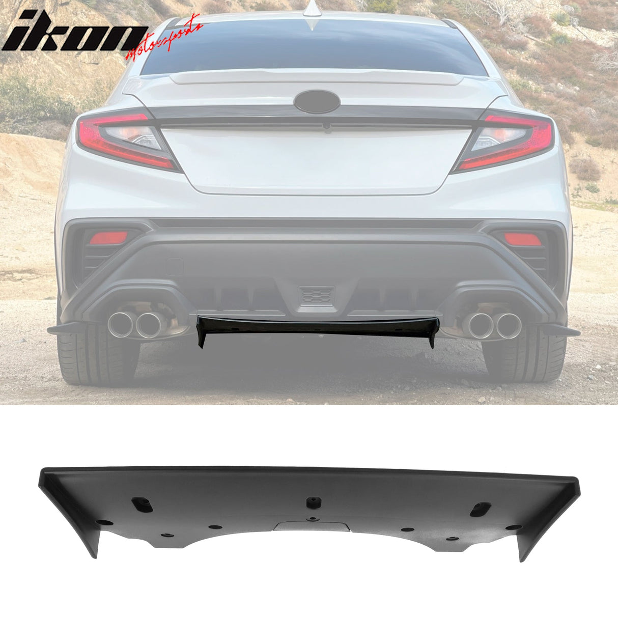 2022-2025 Subaru WRX Unpainted Black STI Style Rear Bumper Lip PP