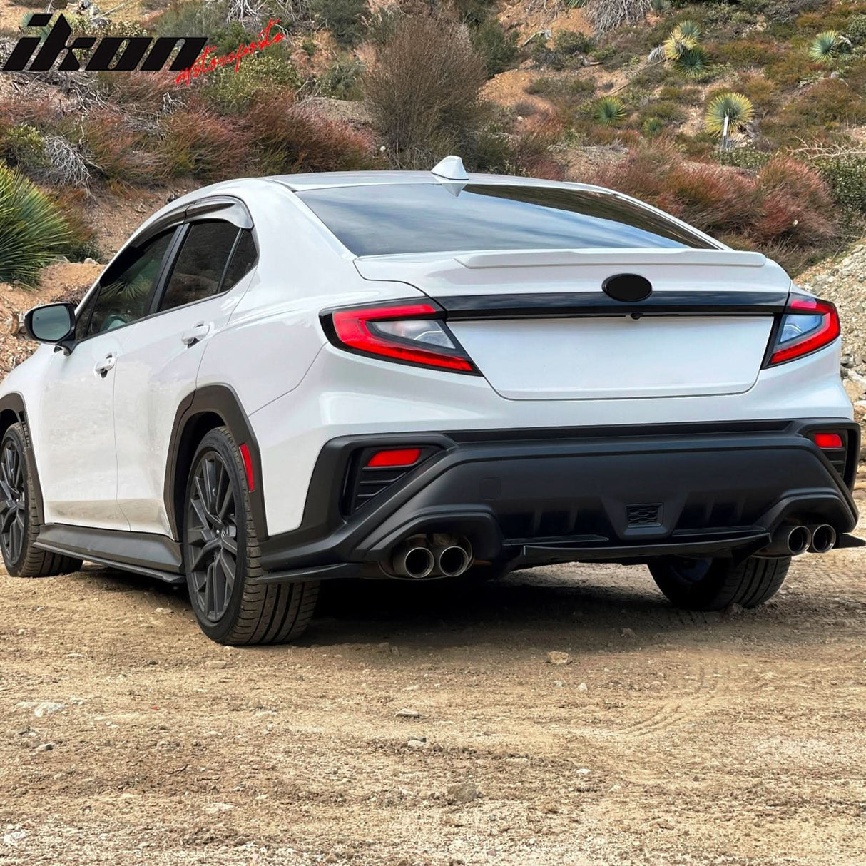 2022-2025 Subaru WRX Unpainted Black STI Style Rear Bumper Lip PP