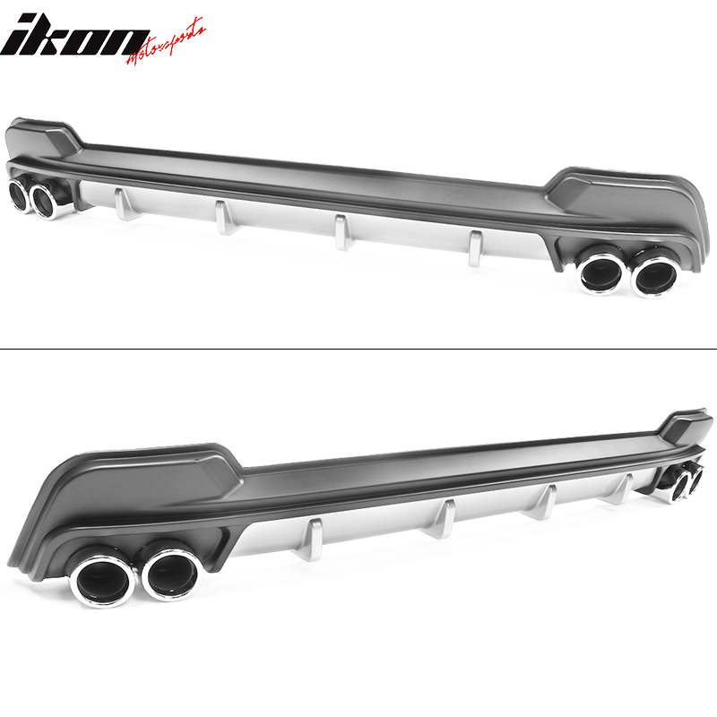 2020-2022 Toyota Corolla L LE XLE Rear Diffuser Silver Lower Trim Tips