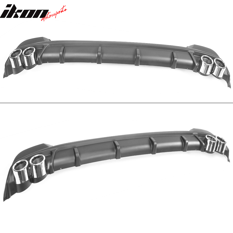 2020-2022 Toyota Corolla L LE XLE Rear Diffuser Silver Lower Trim Tips