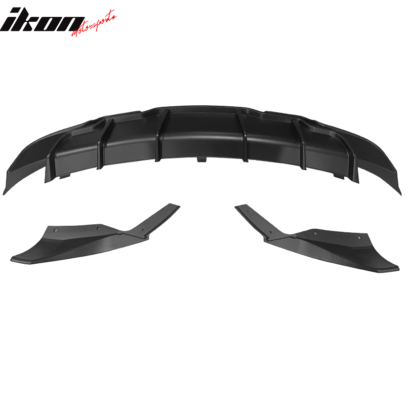 2017-2024 Tesla Model 3 Rear Diffuser with Aprons IKON Style 3PC