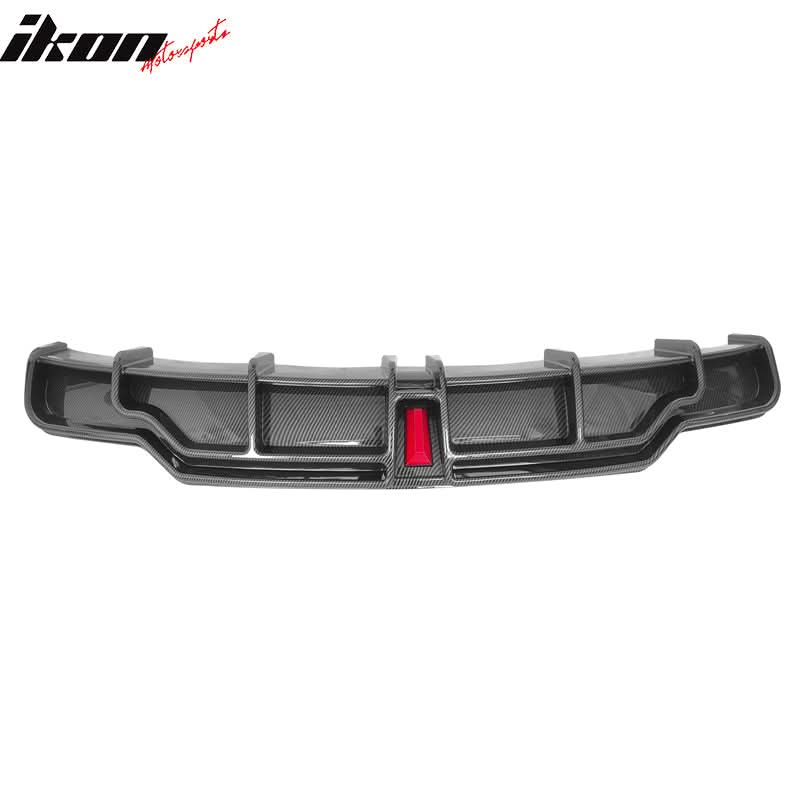 2017-2024 Tesla Model 3 IKON Style Rear Diffuser W/ LED PP