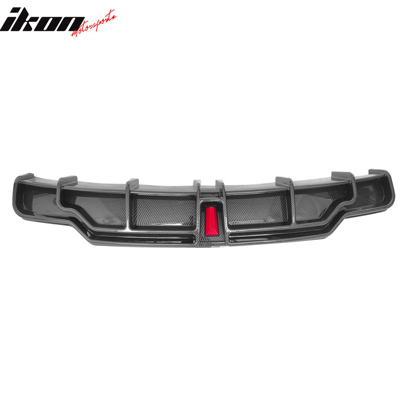 2017-2024 Tesla Model 3 IKON Style Rear Diffuser W/ LED PP