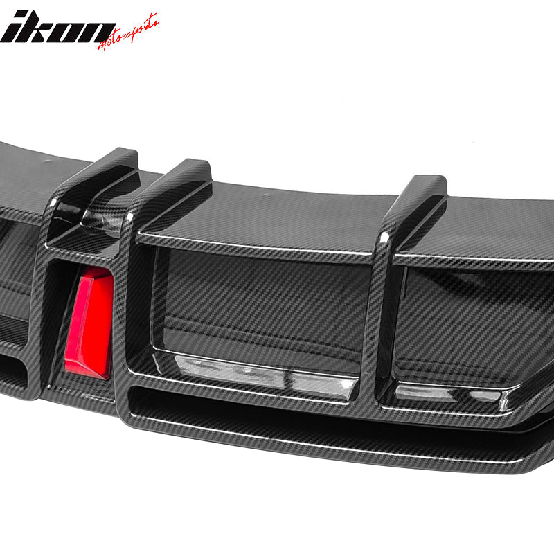 2017-2024 Tesla Model 3 IKON Style Rear Diffuser W/ LED PP