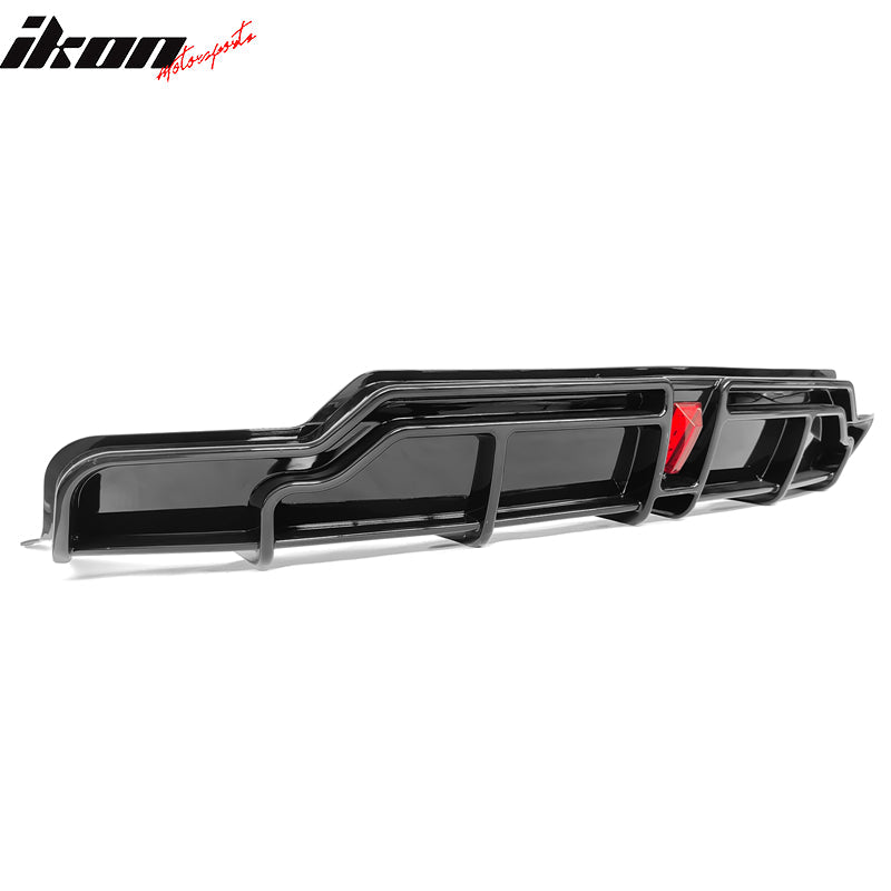 2017-2024 Tesla Model 3 IKON Style Rear Diffuser W/ LED PP