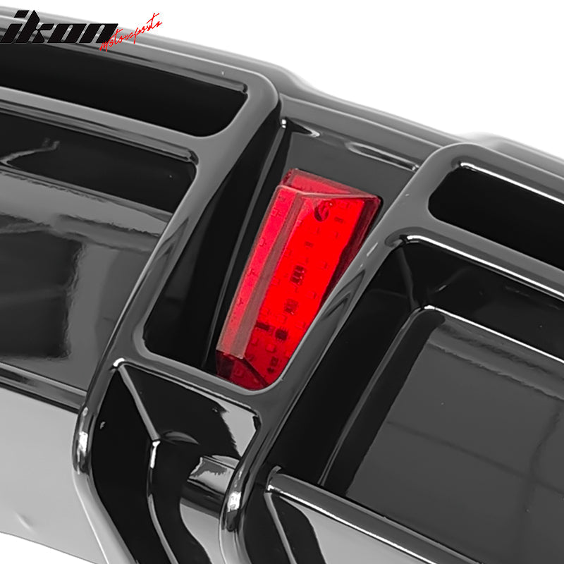 2017-2024 Tesla Model 3 IKON Style Rear Diffuser W/ LED PP