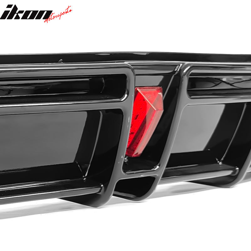 2017-2024 Tesla Model 3 IKON Style Rear Diffuser W/ LED PP