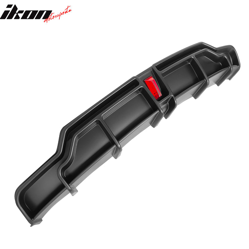 2017-2024 Tesla Model 3 IKON Style Rear Diffuser W/ LED PP