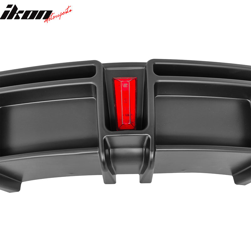 2017-2024 Tesla Model 3 IKON Style Rear Diffuser W/ LED PP
