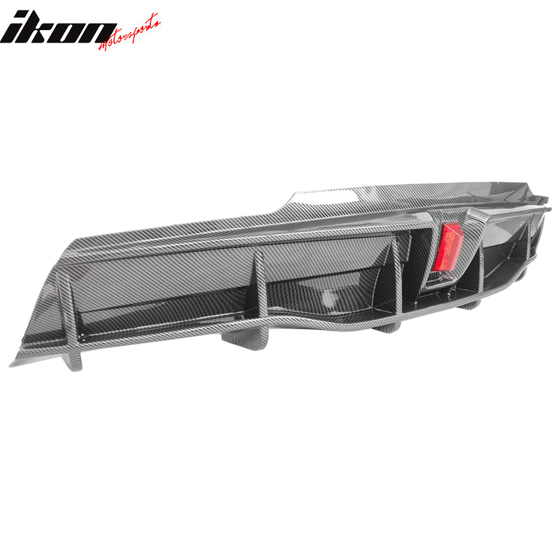 2020-2024 Tesla Model Y Rear Diffuser IKON Style W/ LED PP