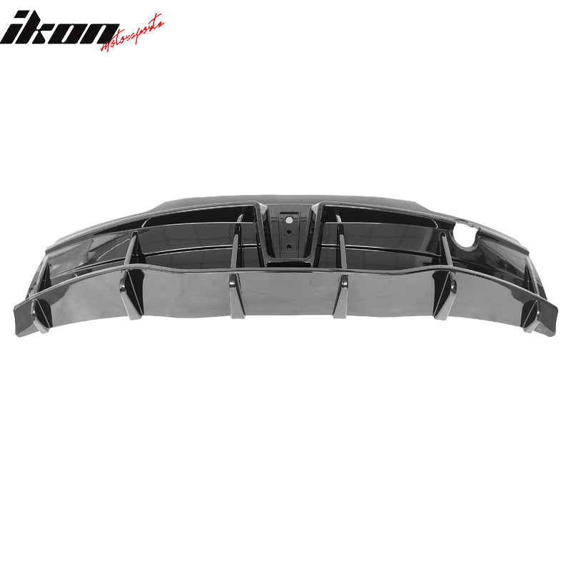 2020-2024 Tesla Model Y Rear Diffuser IKON Style W/ LED PP