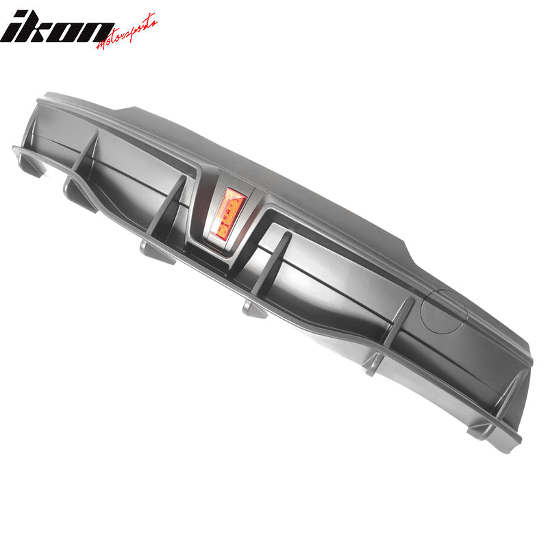 2020-2024 Tesla Model Y Rear Diffuser IKON Style W/ LED PP
