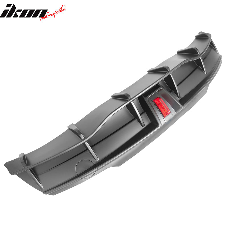 2020-2024 Tesla Model Y Rear Diffuser IKON Style W/ LED PP