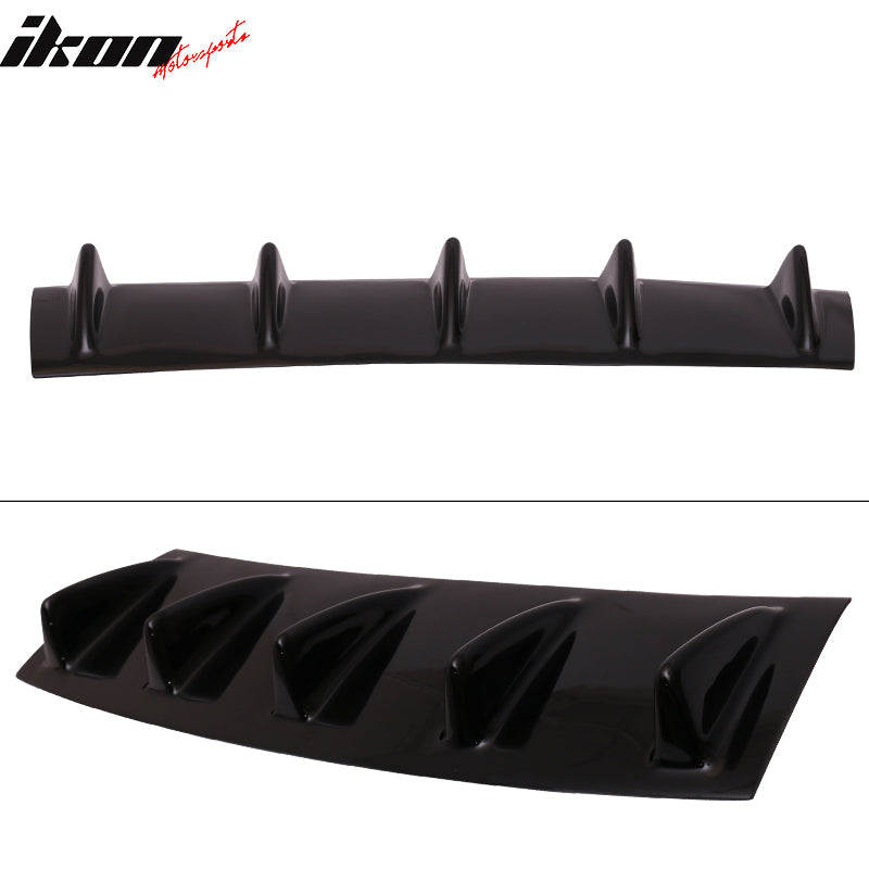 2015-2024 Dodge Charger 5 Fins Gloss Black Rear Bumper Diffuser ABS