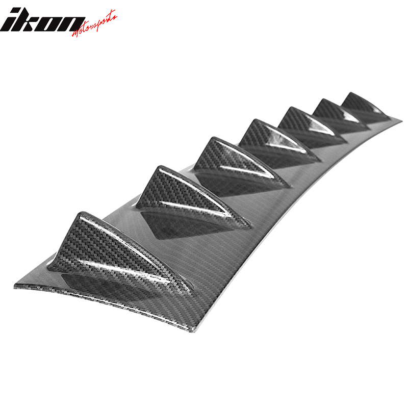 33" x 6" Universal Rear Bumper Diffuser Lip 7 Shark Fins Under