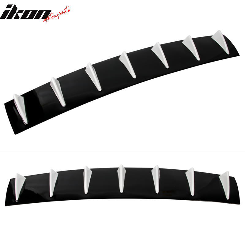 33" x 6" Universal Rear Bumper Diffuser Lip 7 Shark Fins Under