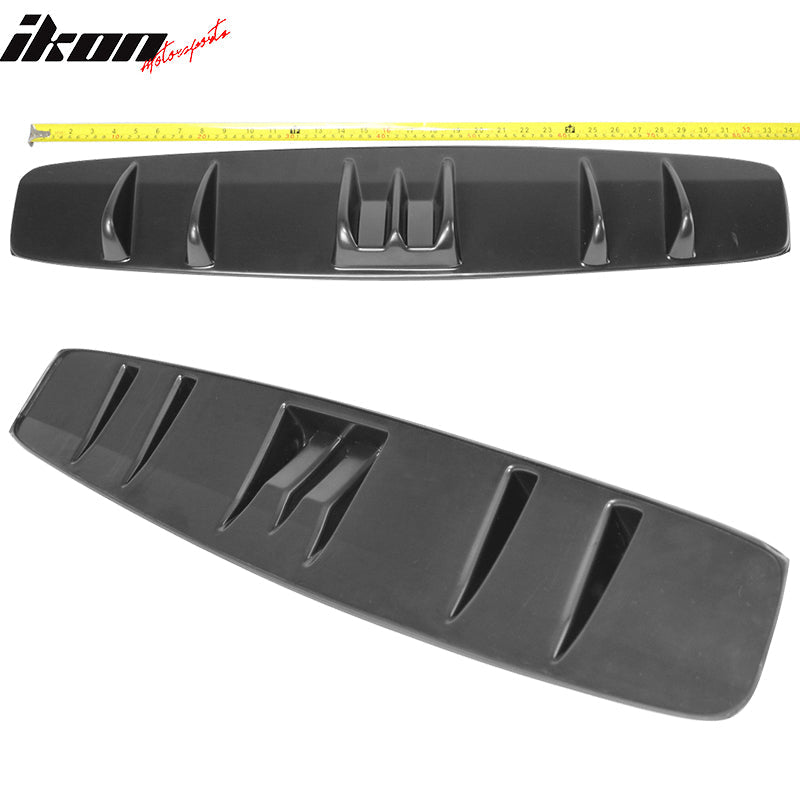 Universal V5 Style Rear Diffuser Shark Fin Kit Unpainted Black ABS