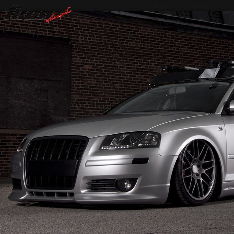 2006-2009 Audi A3 Euro Style Black Front Lip Spoiler & Splitter PU
