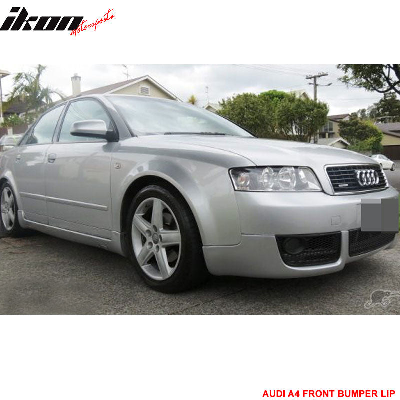2002-2005 Audi A4 B6 V-style Unpainted Black Front Lip Splitter PU